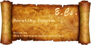 Beretzky Cserne névjegykártya